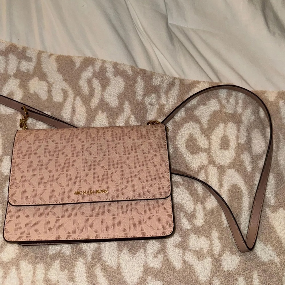 MICHAEL Michael Kors Pink Logo Crossbody Bag - Picture 2 of 4